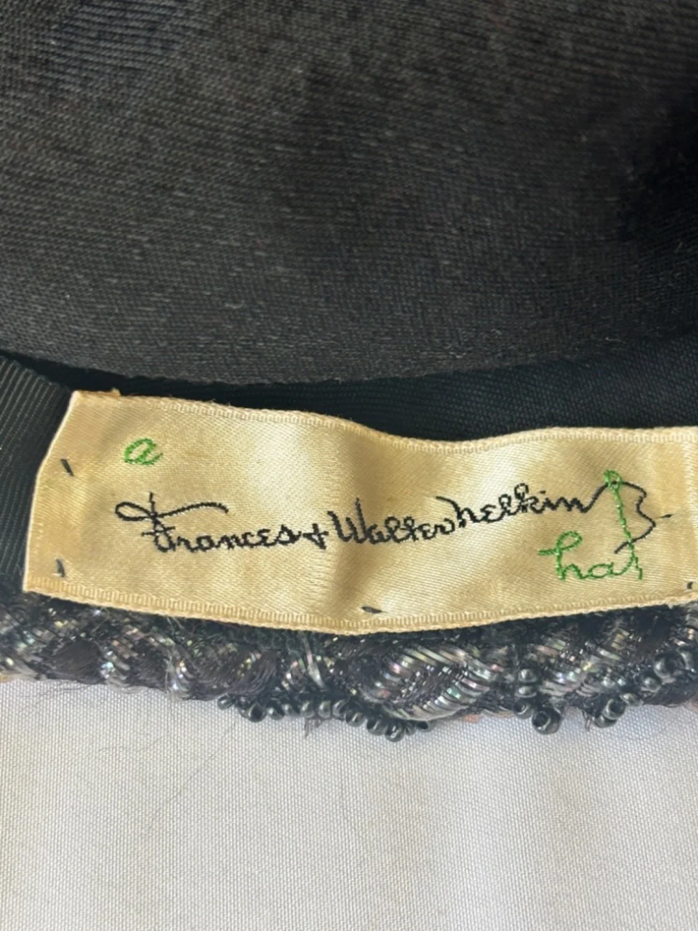 Vintage 1950's Frances & Walter Nelkin‎ Iridescent Sequin Hat